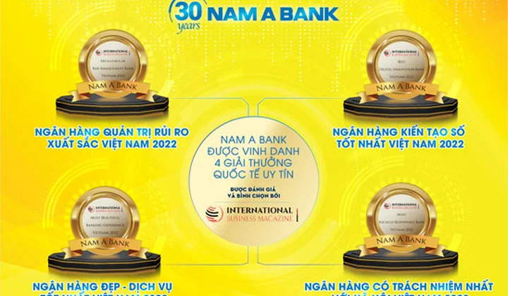 Nam A Bank nhận 4 giải thưởng từ Tạp chí IBM
