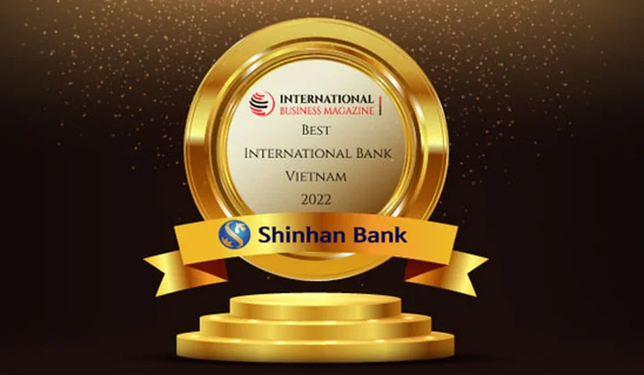 Ngân hàng Shinhan nhận giải thưởng “Ngân hàng nước ngoài tốt nhất Việt Nam 2022”