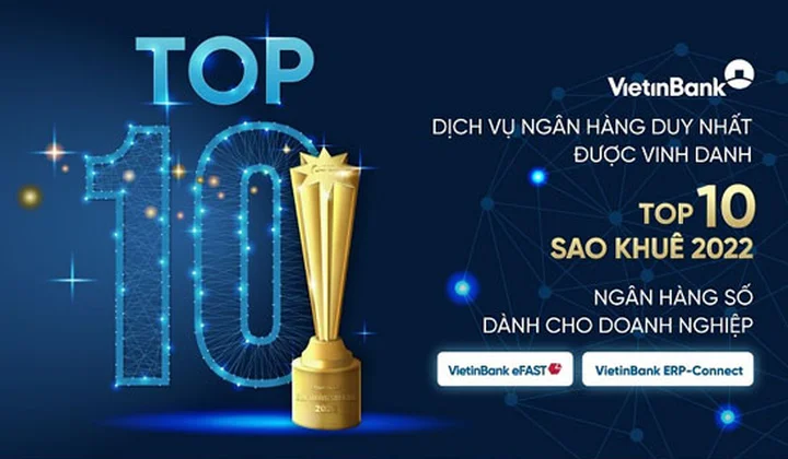 Ngân hàng số cho doanh nghiệp của VietinBank - Top 10 giải thưởng Sao Khuê 2022