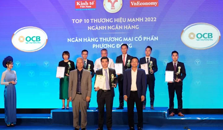 OCB được vinh danh trong Top 10 thương hiệu mạnh ngành Ngân hàng 2022