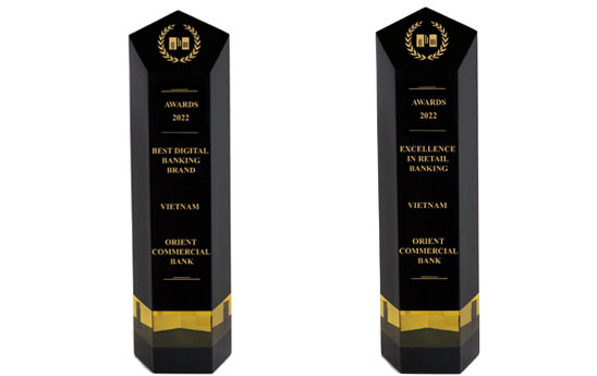 OCB nhận 02 giải thưởng của tạp chí thương hiệu toàn cầu