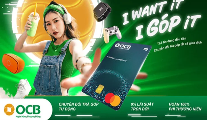 OCB ra mắt sản phẩm thẻ tín dụng trả góp