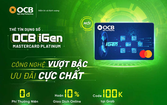 OCB ra mắt thẻ tín dụng số OCB iGEN Mastercard Platinum