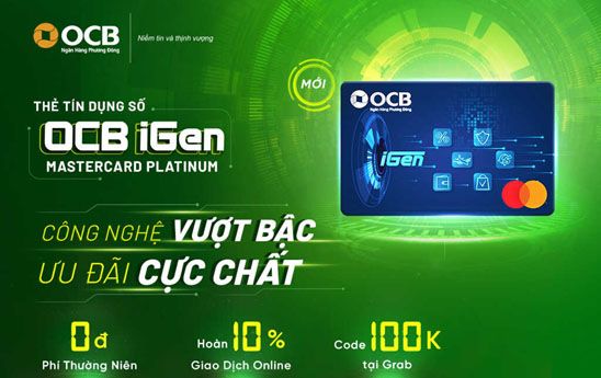 OCB ra mắt thẻ tín dụng số OCB iGEN Mastercard Platinum