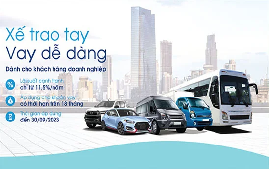 OceanBank cho khách hàng doanh nghiệp vay mua ô tô, với lãi suất ưu đãi 11,5%