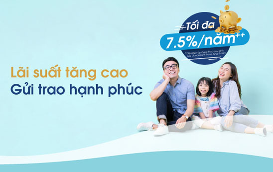 OceanBank điều chỉnh lãi suất tiết kiệm tới 7,5%++ cùng nhiều quà tặng giá trị