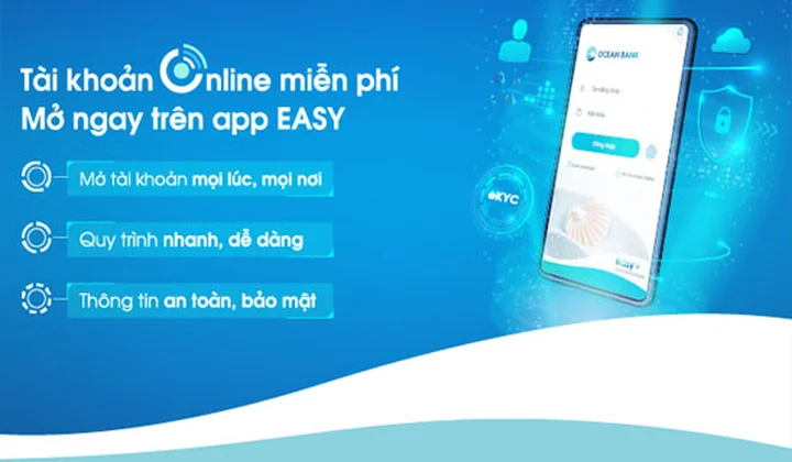 OceanBank ra mắt tính năng mở tài khoản định danh trực tuyến qua ứng dụng Easy OceanBank Mobile