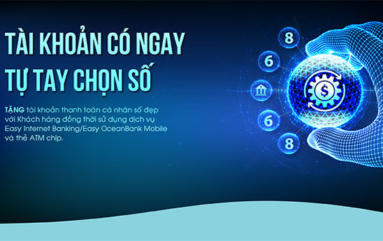 OceanBank tặng tài khoản số đẹp cho khách hàng cá nhân