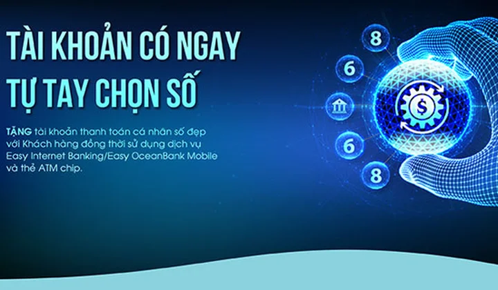 OceanBank tặng tài khoản số đẹp cho khách hàng cá nhân