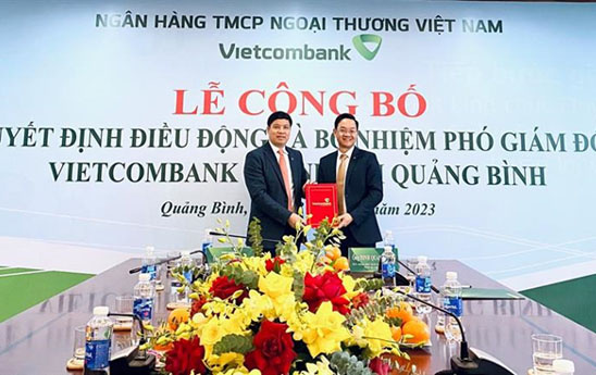 Ông Lê Kiên Cường được bổ nhiệm giữ chức Phó Giám đốc Vietcombank Quảng Bình
