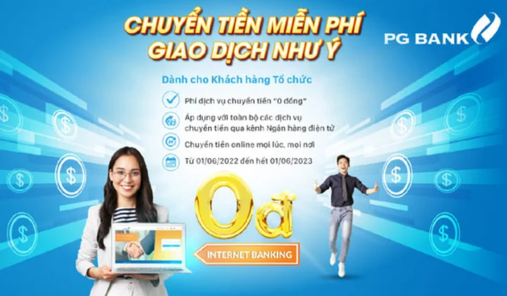 PGBank khuyến mại “Chuyển tiền miễn phí - Giao dịch như ý”