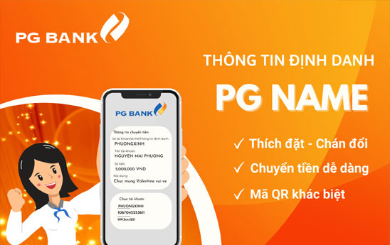 PG Bank thêm tính năng đặt biệt danh cho tài khoản trên ứng dụng ngân hàng số