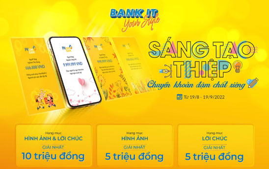 PVcomBank dành hơn 60 triệu đồng giải thưởng cho cuộc thi sáng tạo thiệp trên ứng dụng Mobile Banking
