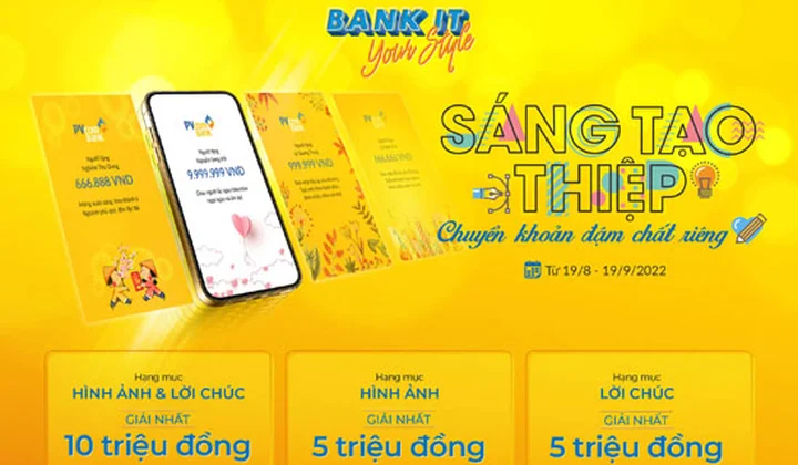 PVcomBank dành hơn 60 triệu đồng giải thưởng cho cuộc thi sáng tạo thiệp trên ứng dụng Mobile Banking