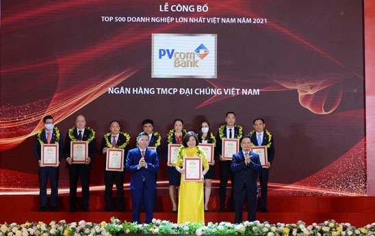 PVcomBank tăng 16 bậc trong Bảng xếp hạng VNR500