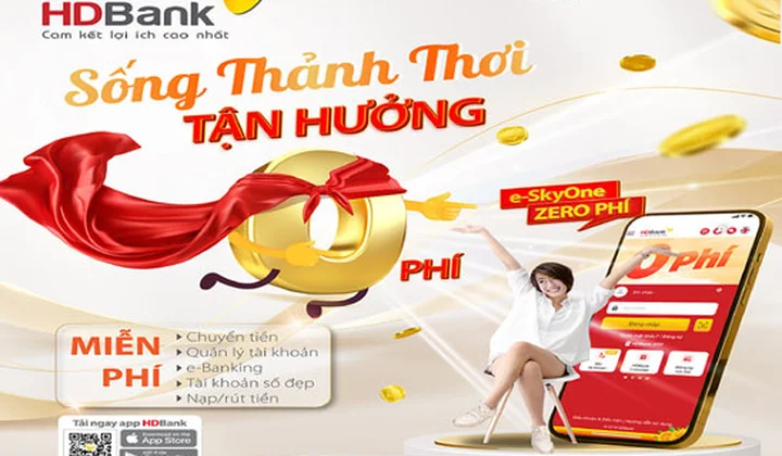 Phí 0 đồng dành cho tất cả các giao dịch qua e-SkyOne tại HDBank