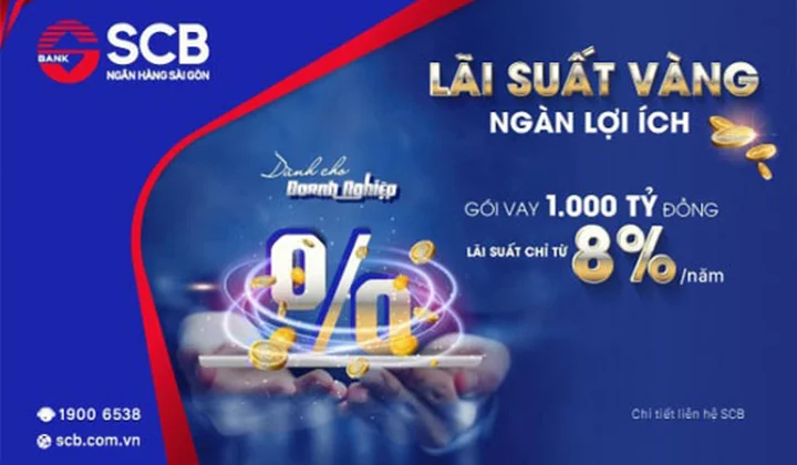 SCB hỗ trợ doanh nghiệp với lãi suất vay chỉ từ 8%/năm