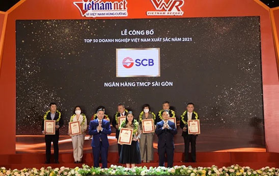 SCB thuộc Top 50 Doanh nghiệp xuất sắc nhất Việt Nam 2021
