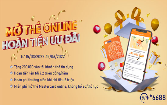SHB “Mở thẻ online - Hoàn tiền ưu đãi”
