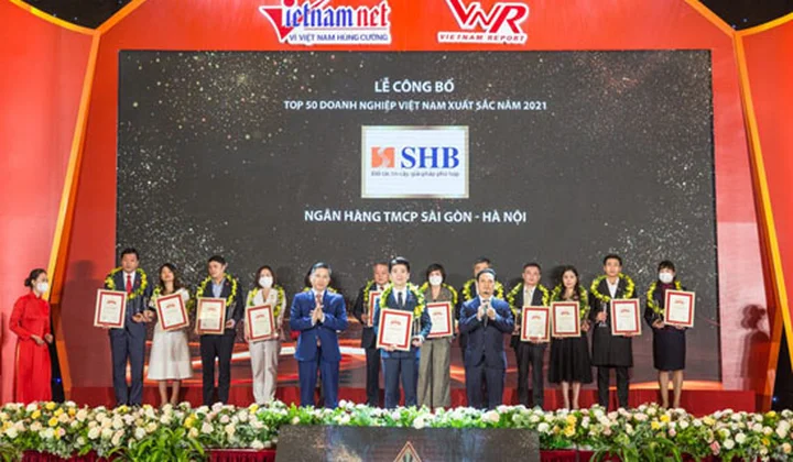 SHB được vinh danh trong Top 50 doanh nghiệp xuất sắc nhất Việt Nam lần thứ 3