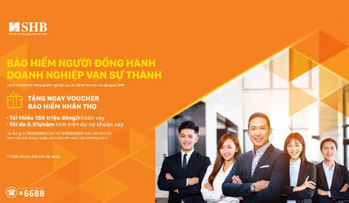 SHB giảm thêm 0,3% lãi suất cho vay đối với doanh nghiệp tham gia chương trình về bảo hiểm