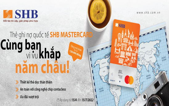 SHB lần đầu ra mắt thẻ SHB Mastercard Debit với thiết kế thẻ dọc