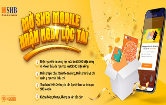 SHB ra mắt thẻ tín dụng với hạn mức thấu chi lên tới 500 triệu đồng