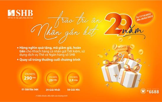 SHB triển khai chương trình khuyến mại với hàng ngàn ưu đãi