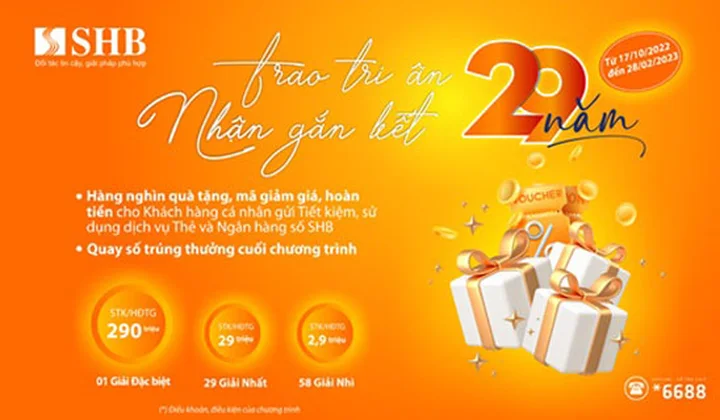 SHB triển khai chương trình khuyến mại với hàng ngàn ưu đãi
