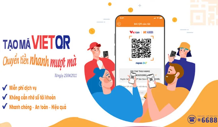 SHB triển khai tính năng chuyển tiền nhanh bằng mã VietQR trên ứng dụng SHB Mobile