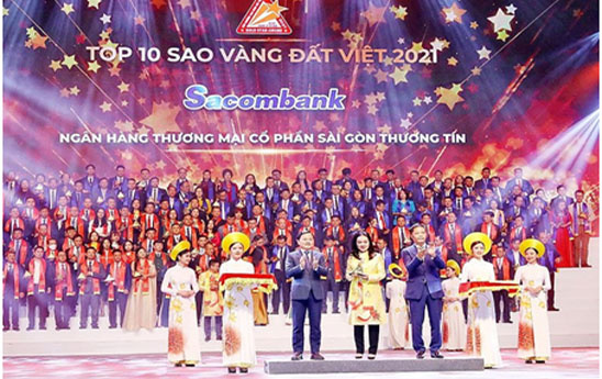 Sacombank được vinh danh Sao vàng đất Việt lần thứ 5