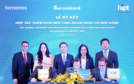 Sacombank hợp tác với liên danh Temenos – HiPT triển khai nền tảng ngân hàng hợp kênh