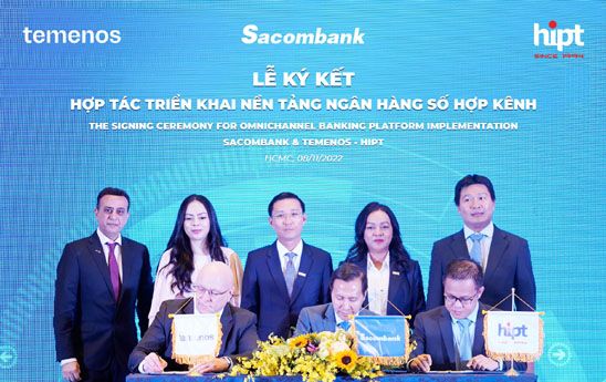 Sacombank hợp tác với liên danh Temenos – HiPT triển khai nền tảng ngân hàng hợp kênh