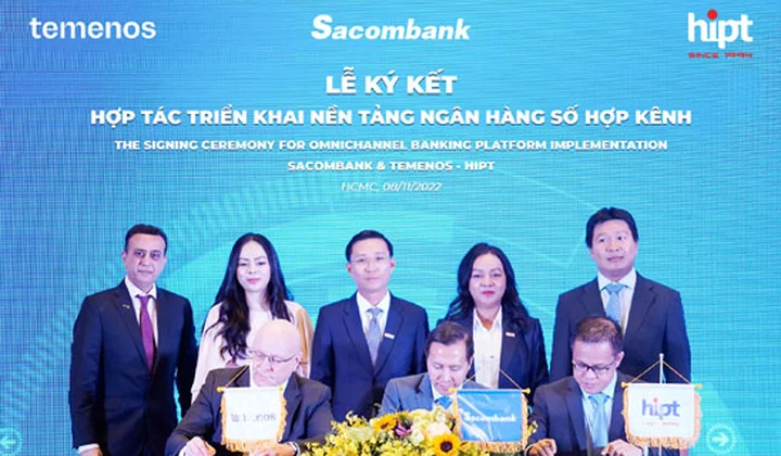 Sacombank hợp tác với liên danh Temenos – HiPT triển khai nền tảng ngân hàng hợp kênh