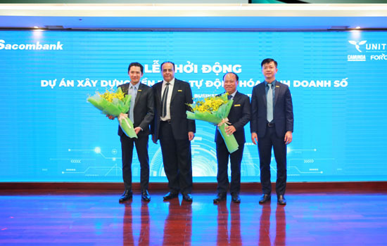 Sacombank khởi động dự án xây dựng nền tảng tự động hóa kinh doanh số