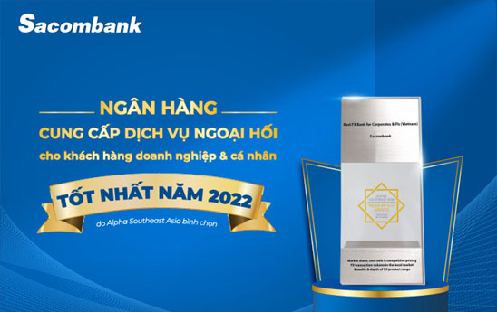 Sacombank lần thứ 3 liên tiếp được tạp chí Alpha Southeast Asia vinh danh