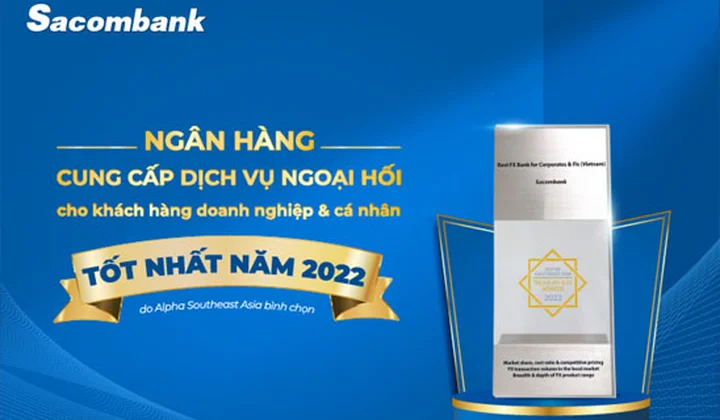 Sacombank lần thứ 3 liên tiếp được tạp chí Alpha Southeast Asia vinh danh
