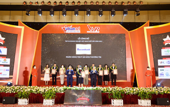 Sacombank nằm trong Top 50 doanh nghiệp xuất sắc Việt Nam năm 2021