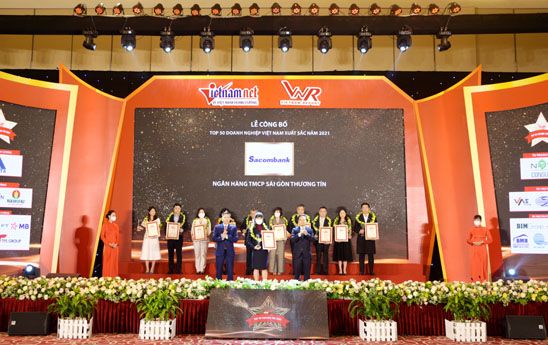 Sacombank nằm trong Top 50 doanh nghiệp xuất sắc Việt Nam năm 2021