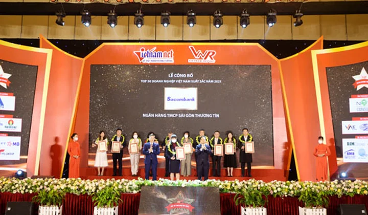 Sacombank nằm trong Top 50 doanh nghiệp xuất sắc Việt Nam năm 2021
