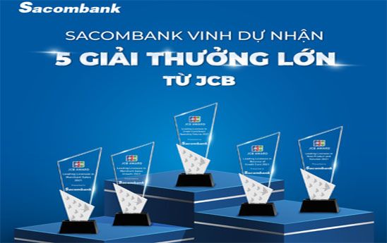 Sacombank nhận 5 giải thưởng từ thẻ JCB