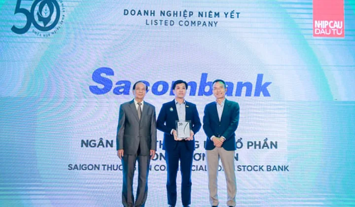 Sacombank nhận giải thưởng TOP 50 Doanh nghiệp phát triển bền vững 2022