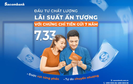 Sacombank phát hành chứng chỉ tiền gửi