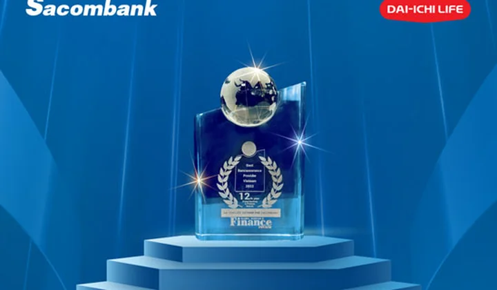Sacombank và Dai-ichi Life Việt Nam vinh dự nhận giải thưởng “Nhà cung cấp dịch vụ Bancassurance tốt nhất Việt Nam 2022”