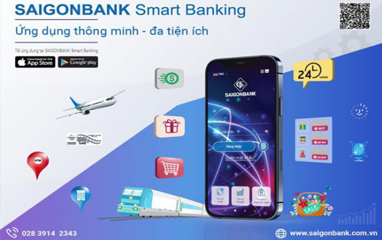 SaiGonBank Smart Banking ứng dụng thông minh đa tiện ích