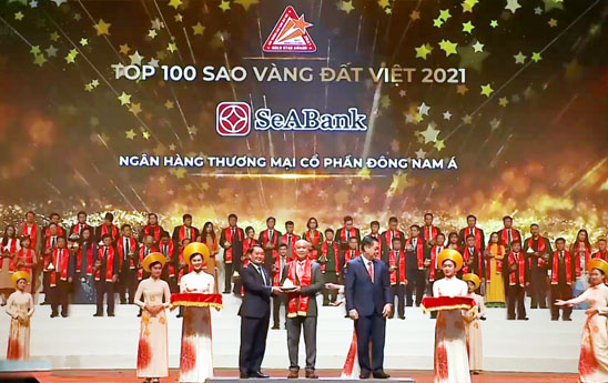 SeABank nhận giải thưởng Sao Vàng đất Việt lần thứ 6