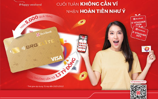 SeABank tặng eVoucher cho các giao dịch online ngày cuối tuần