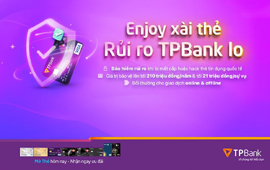 TPBank bảo hiểm gian lận cho chủ thẻ tín dụng quốc tế