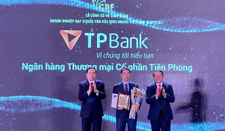TPBank được vinh danh là “Doanh nghiệp đạt chuẩn văn hóa kinh doanh Việt Nam 2022”