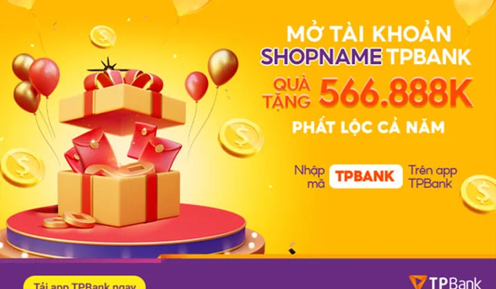 TPBank khuyến mãi mở tài khoản shopname